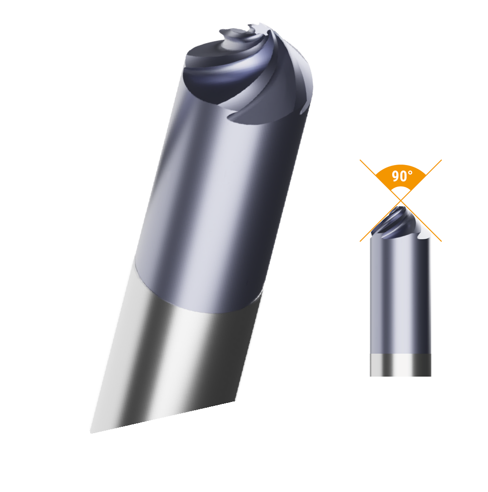 VHM-Entgratfräser 90° spiralisiert